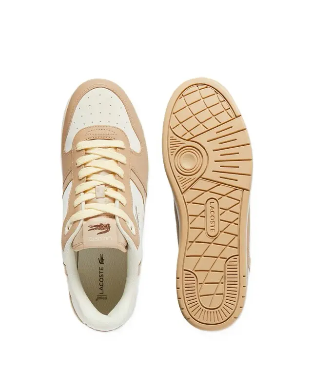 TENIS LACOSTE T-CLIP SET LIGHT BROWN/OFF WHITE