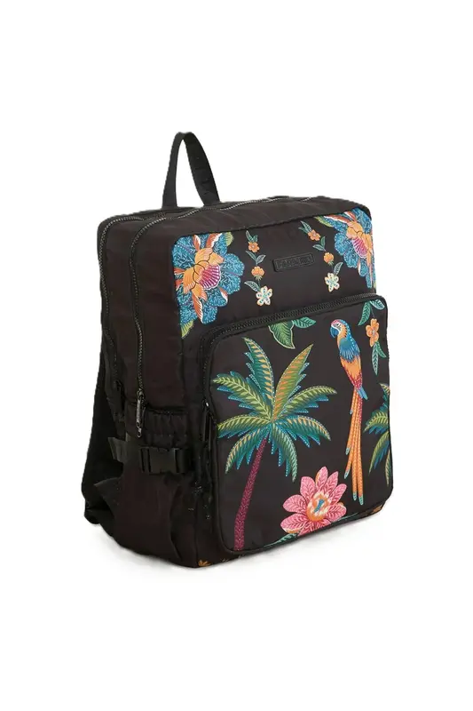 MOCHILA FARM GINGA SAMBA DAS ARARAS PRETO