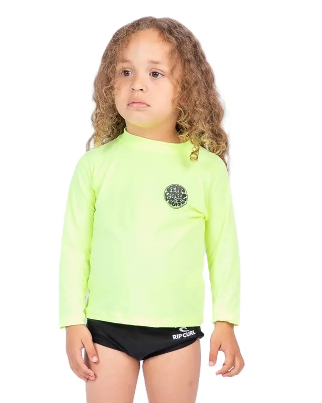 CAMISETA RIP CURL ICONS SURF UV INFANTIL 4078-LIME