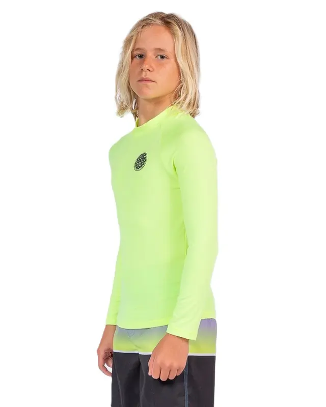 CAMISETA RIP CURL ICONS SURF UV JUVENIL LIME