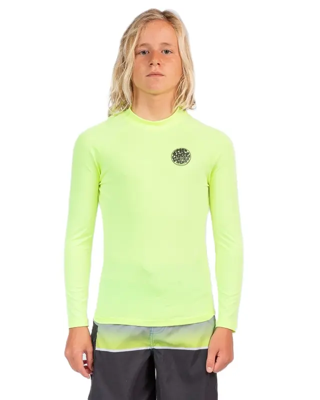 CAMISETA RIP CURL ICONS SURF UV JUVENIL LIME