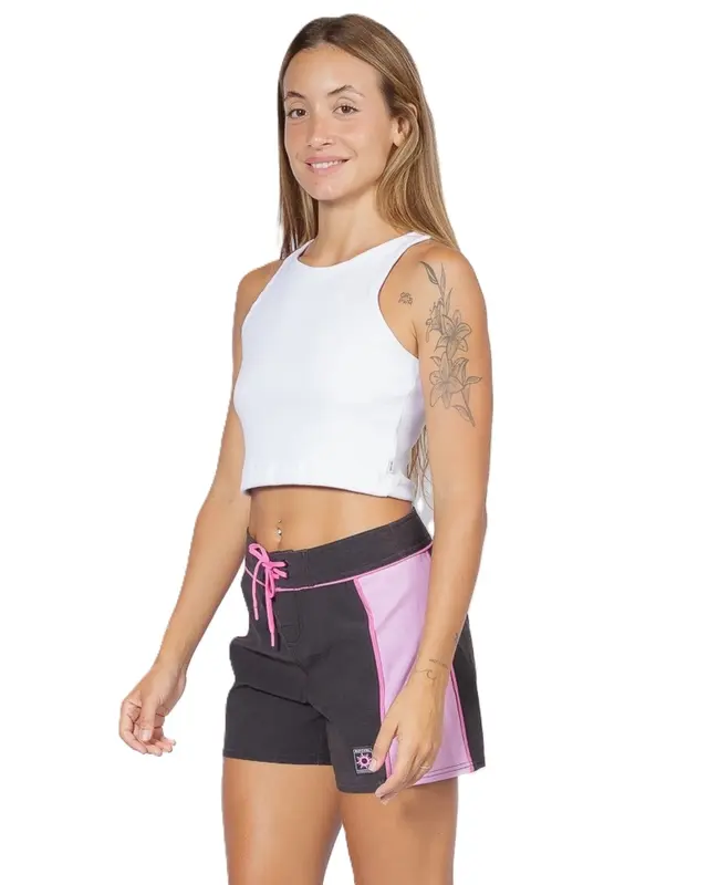 REGATA RIP CURL PLAINS RIBBED CROP 1000-WHITE