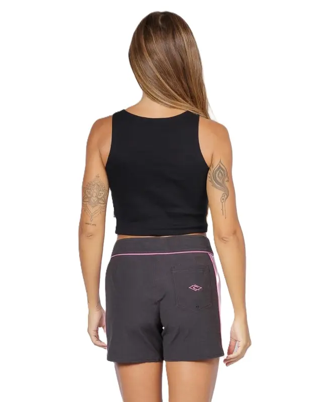 REGATA RIP CURL PLAINS RIBBED CROP 0090-BLACK