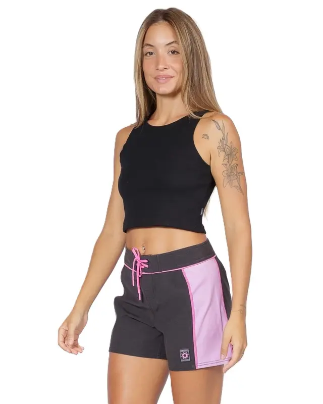REGATA RIP CURL PLAINS RIBBED CROP 0090-BLACK
