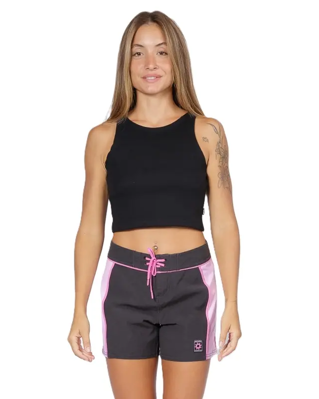 REGATA RIP CURL PLAINS RIBBED CROP 0090-BLACK