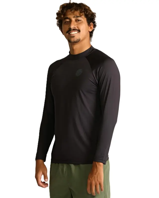 CAMISETA RIP CURL ICONS SURF UV 0090-BLACK