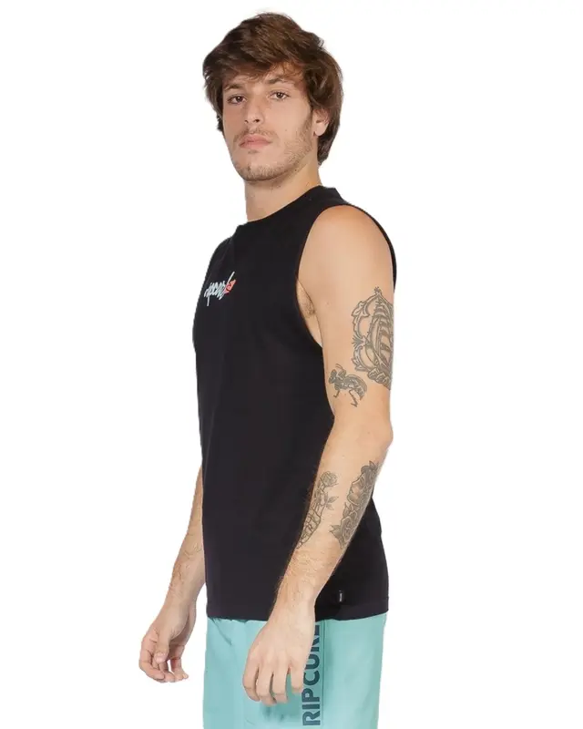 REGATA RIP CURL SCRIPT MUSCLE SIGNATURE GM 0090-BLACK