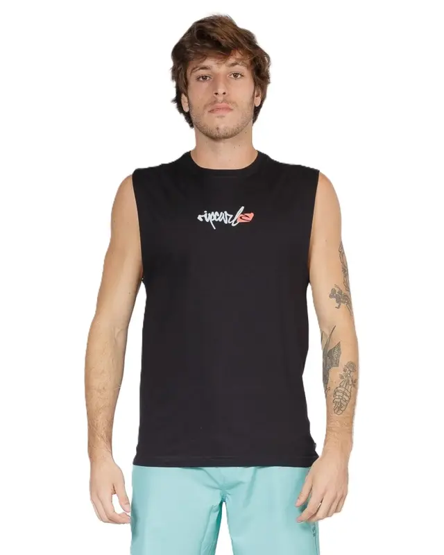 REGATA RIP CURL SCRIPT MUSCLE SIGNATURE GM 0090-BLACK