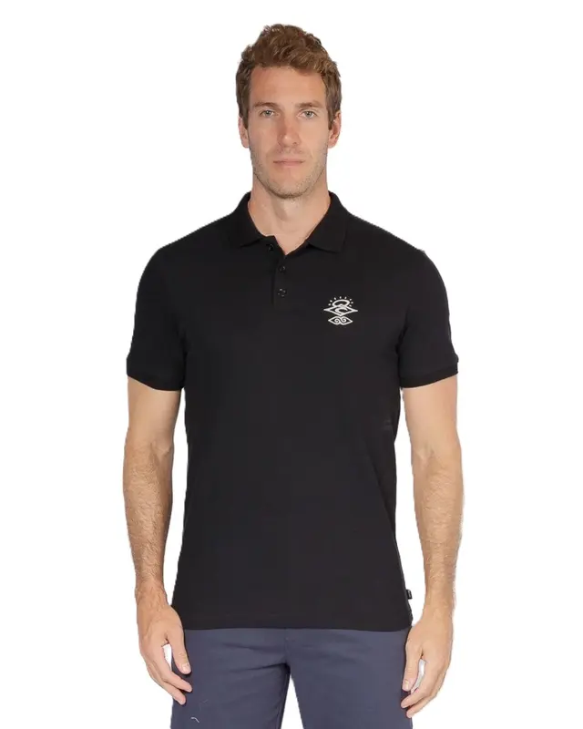 POLO RIP CURL SEARCH ICON 0090-BLACK