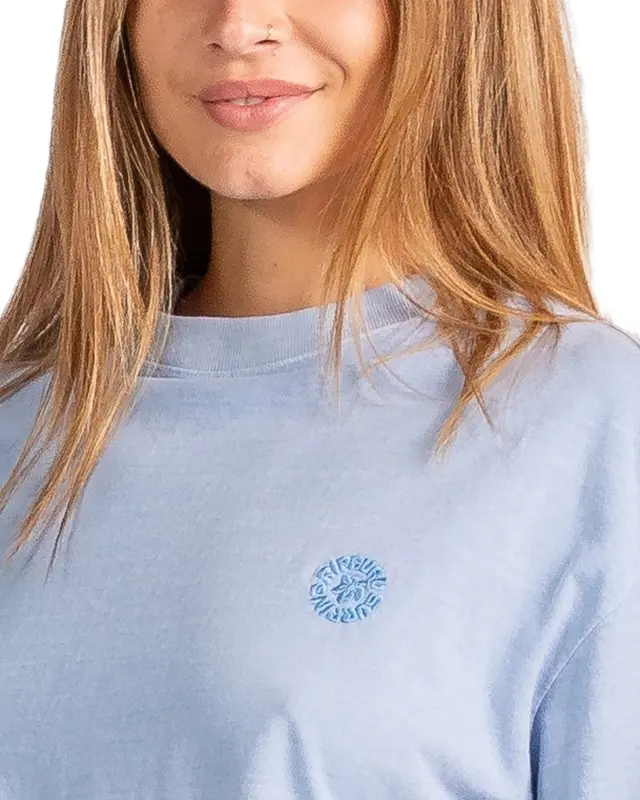 BLUSA RIP CURL OCEANIC CROP 8962-MID BLUE