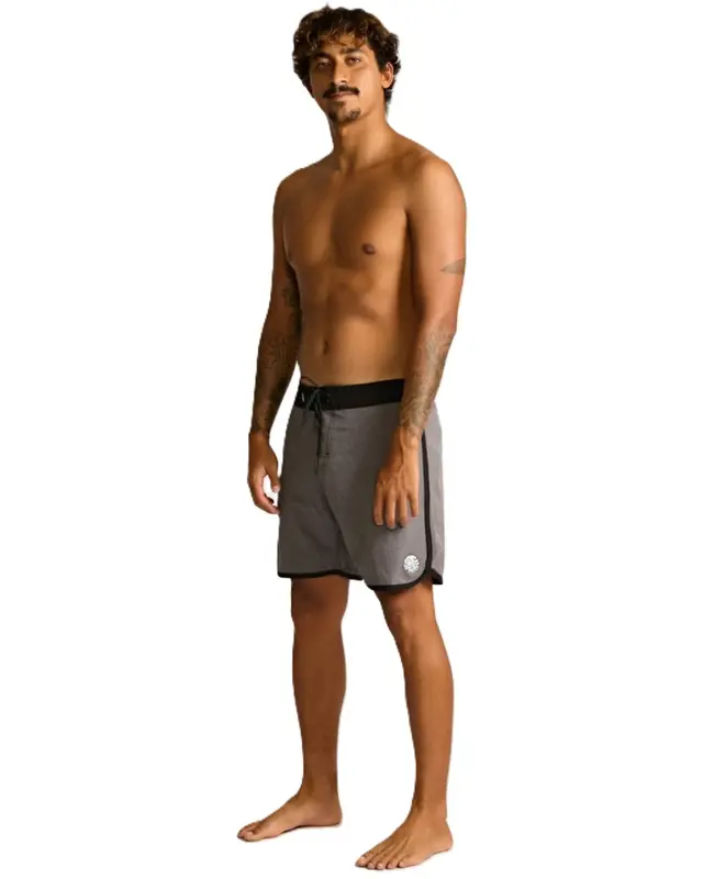 BERMUDA RIP CURL ICONS OF SURF SCLP 17 GREY HEATHER