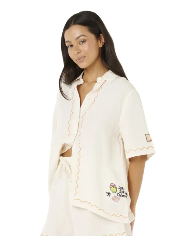 CAMISA RIP CURL SUNSET LUAU EMBROIDERED 0172-SHELL