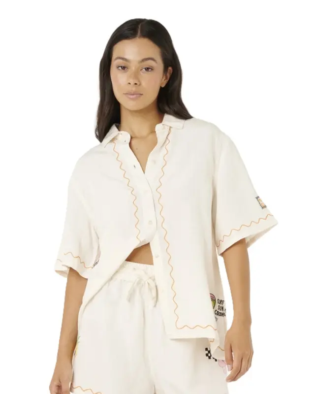 CAMISA RIP CURL SUNSET LUAU EMBROIDERED 0172-SHELL