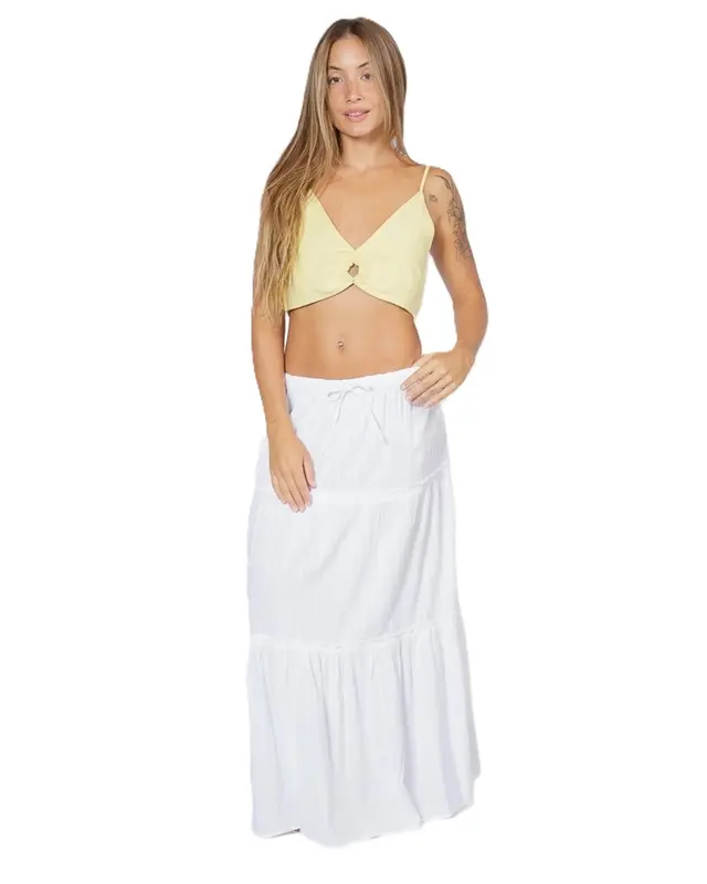 SAIA RIP CURL HAZE TIERED MAXI WHITE