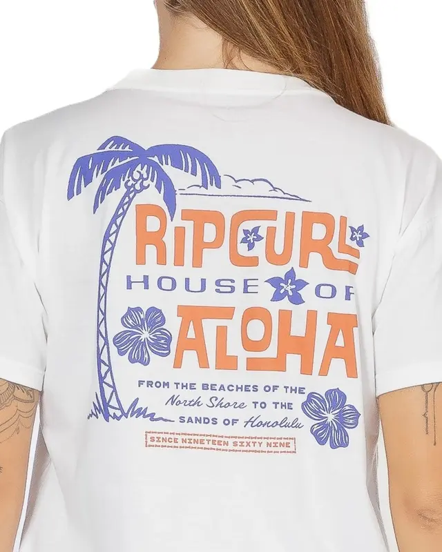 CAMISETA RIP CURL ALOHA STATE 3021-BONE