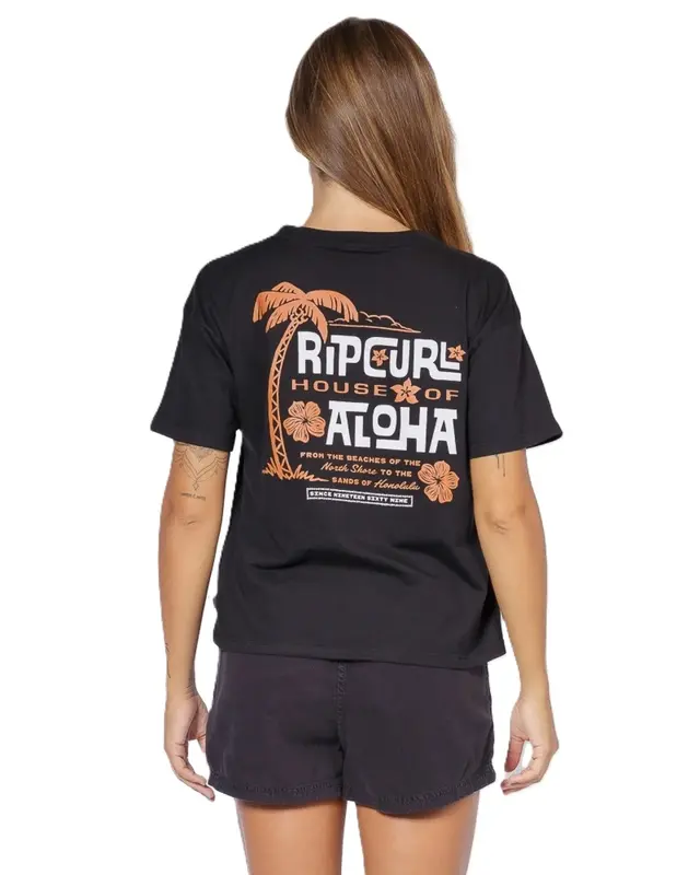 CAMISETA RIP CURL ALOHA STATE 0090-BLACK