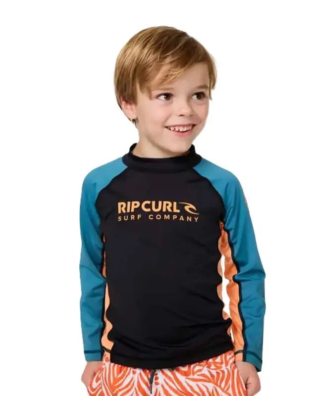 CAMISETA RIP CURL UV SHOCK UPF INFANTIL 1276-STORM BLUE