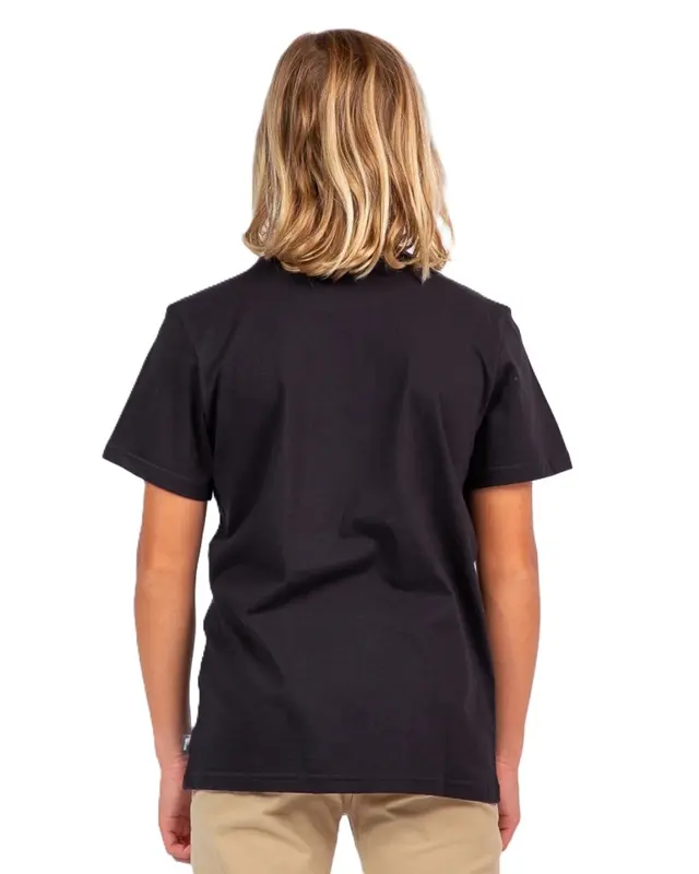 CAMISETA RIP CURL BRAND ICON JUVENIL 8264-WASHED BLACK