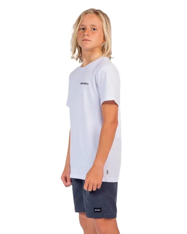 CAMISETA RIP CURL BRAND ICON JUVENIL 1000-WHITE