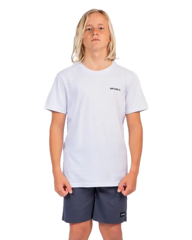 CAMISETA RIP CURL BRAND ICON JUVENIL 1000-WHITE