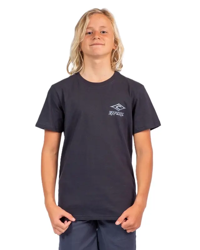 CAMISETA RIP CURL TROPIC DAZE LOGO JUVENIL 8264-WASHED BLACK
