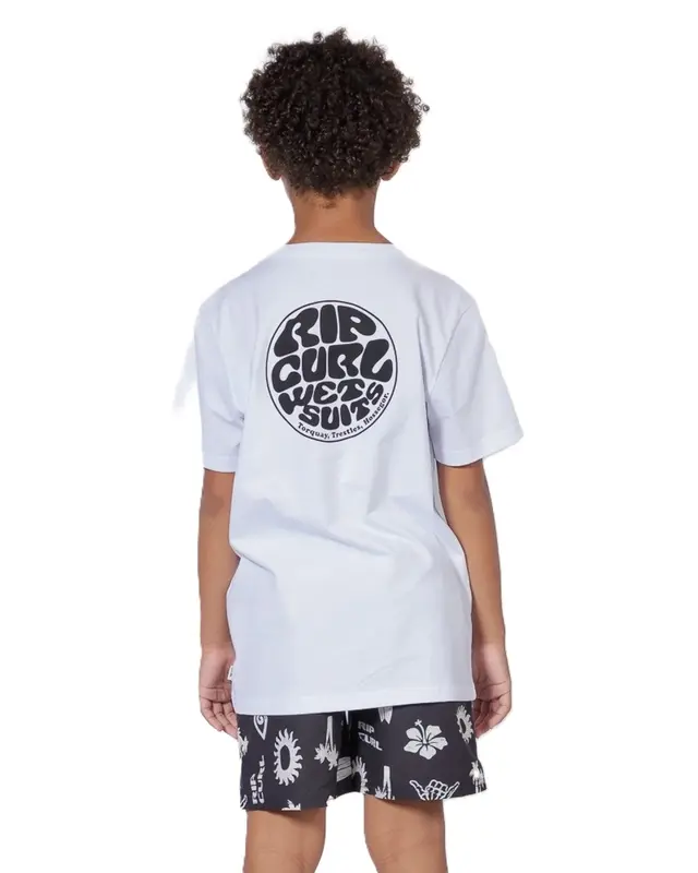 CAMISETA RIP CURL WETTIE SUIT ICON JUVENIL 1000-WHITE