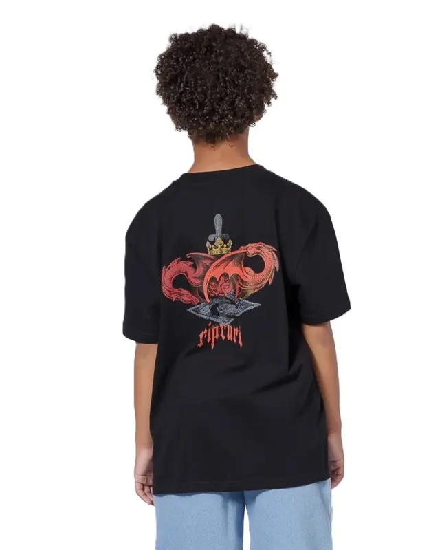 CAMISETA RIP CURL ARCHIVE DRAGON GM JUVENIL 0090-BLACK