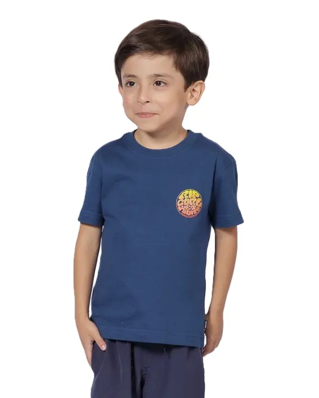 CAMISETA RIP CURL WETTIE PASSAGE ICON INFANTIL 2359-LIGHT NAVY