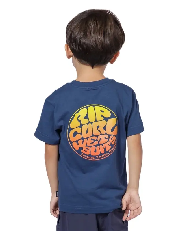 CAMISETA RIP CURL WETTIE PASSAGE ICON INFANTIL 2359-LIGHT NAVY