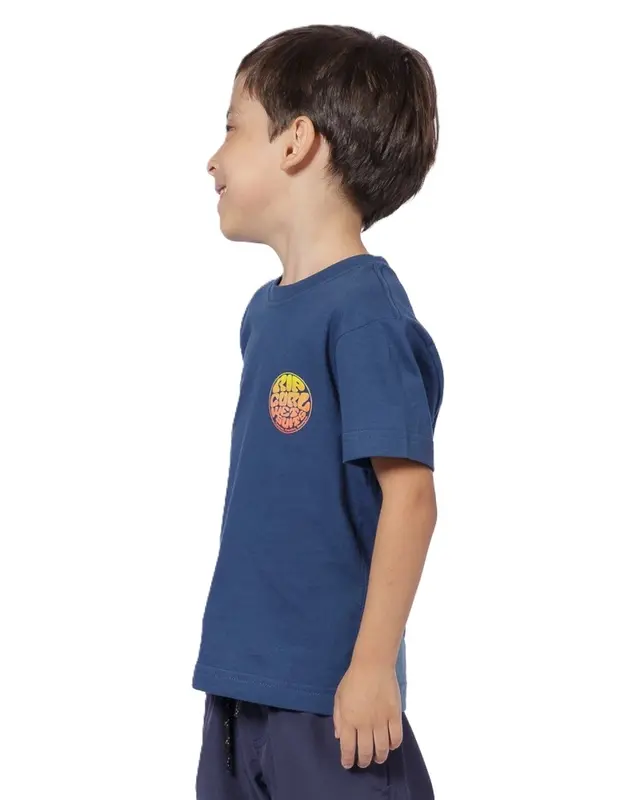 CAMISETA RIP CURL WETTIE PASSAGE ICON INFANTIL 2359-LIGHT NAVY