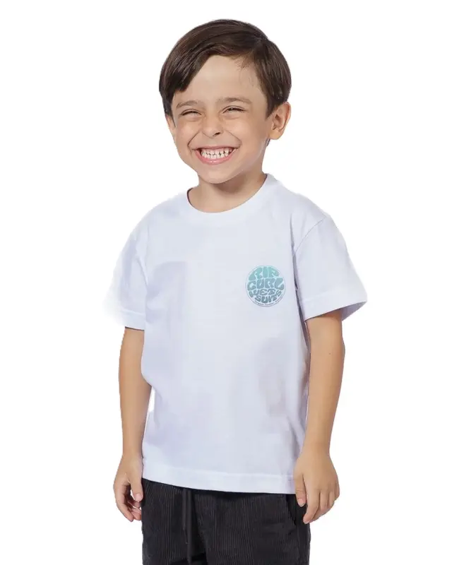 CAMISETA RIP CURL WETTIE PASSAGE ICON INFANTIL 1000-WHITE
