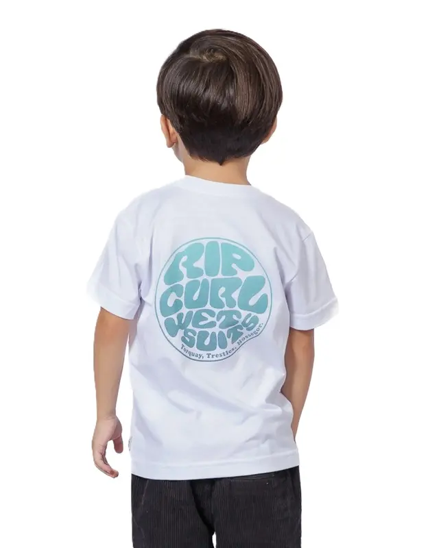 CAMISETA RIP CURL WETTIE PASSAGE ICON INFANTIL 1000-WHITE