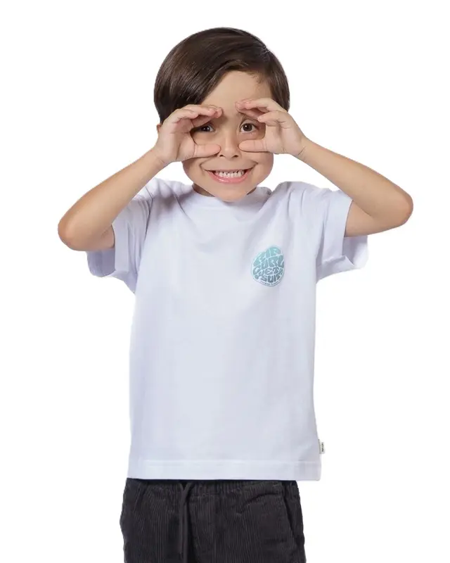 CAMISETA RIP CURL WETTIE PASSAGE ICON INFANTIL 1000-WHITE