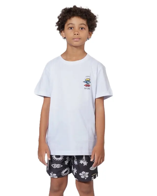 CAMISETA RIP CURL SEARCH ICON JUVENIL 1000-WHITE
