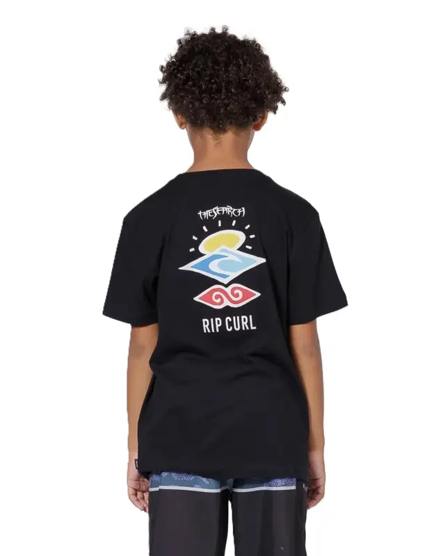 CAMISETA RIP CURL SEARCH ICON JUVENIL 0090-BLACK