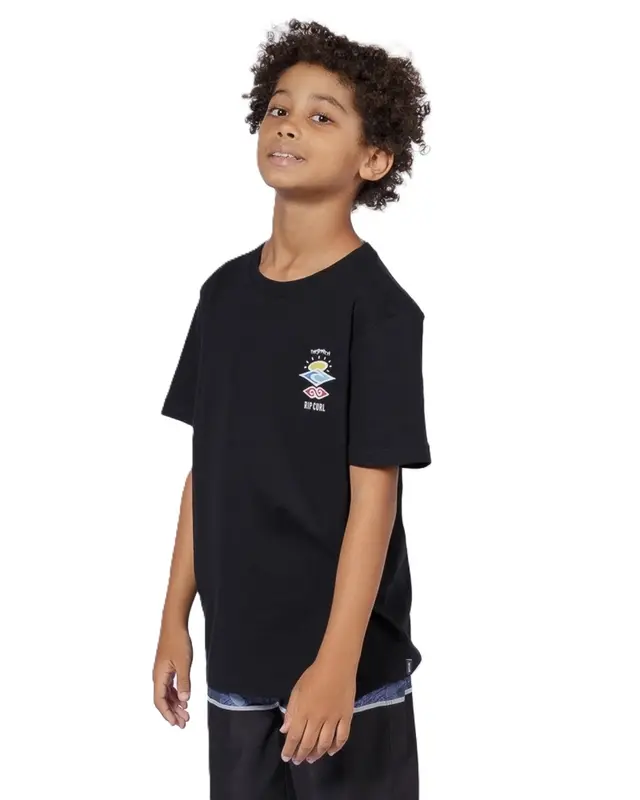 CAMISETA RIP CURL SEARCH ICON JUVENIL 0090-BLACK