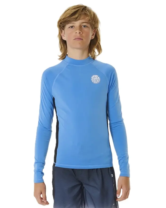 CAMISETA RIP CURL ICONS UV BRUSHED JUVENIL BLUE GUM