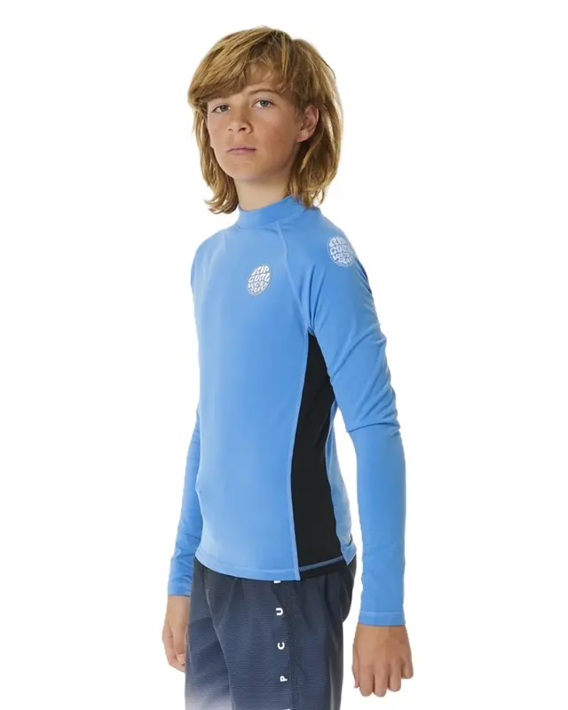 CAMISETA RIP CURL ICONS UV BRUSHED JUVENIL BLUE GUM