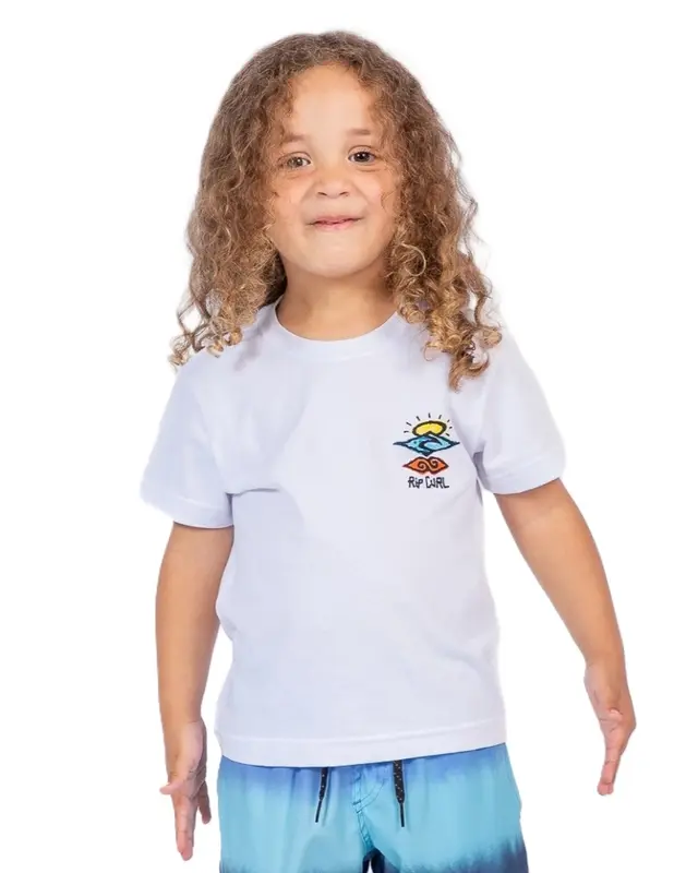 CAMISETA RIP CURL SEARCH ICON INFANTIL 1000-WHITE