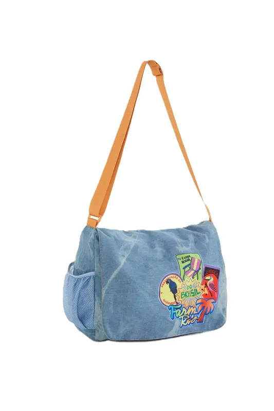 BOLSA FARM TRANSVERSAL BRISA PATCH RIO AZUL