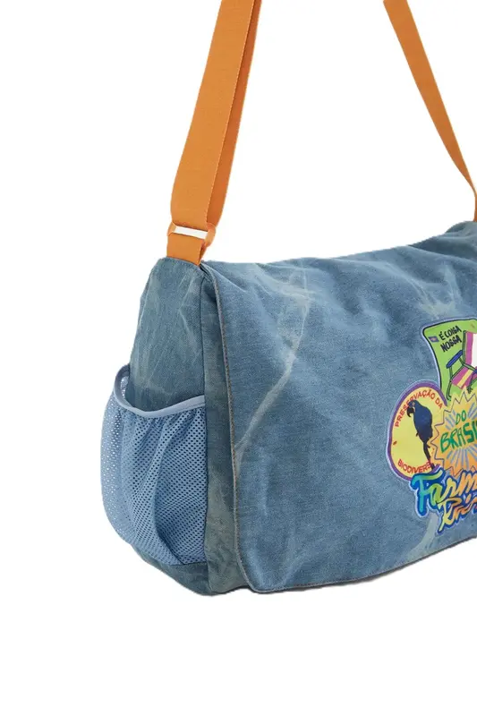 BOLSA FARM TRANSVERSAL BRISA PATCH RIO AZUL