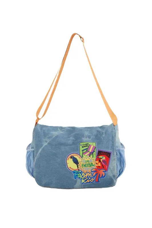BOLSA FARM TRANSVERSAL BRISA PATCH RIO AZUL