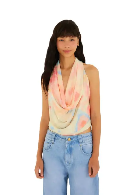 BLUSA FARM TULE BABADO