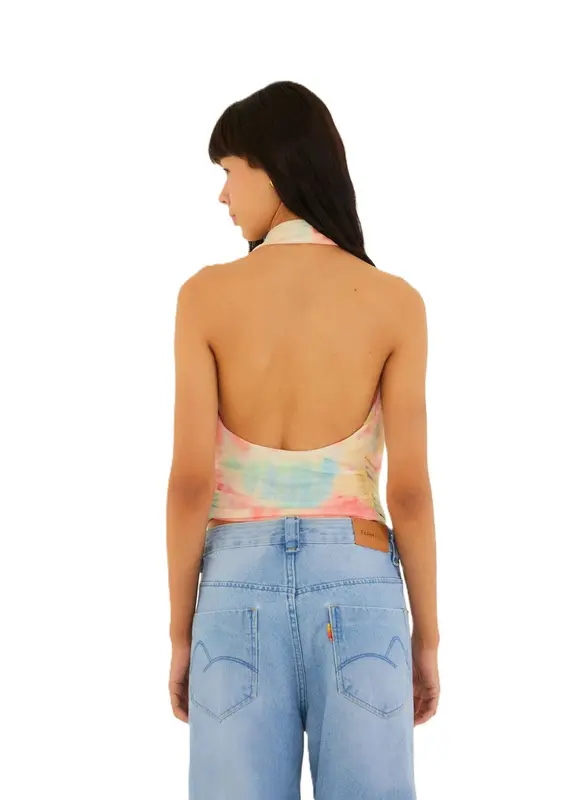 BLUSA FARM TULE BABADO ASAS