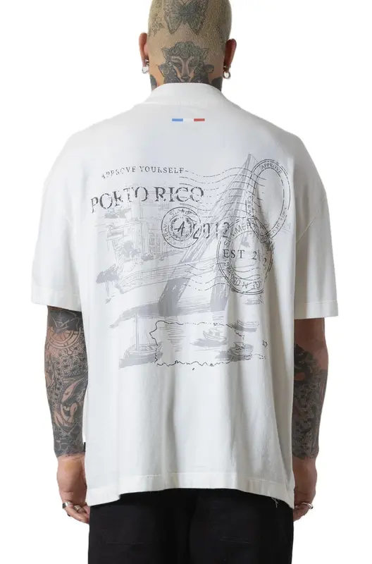 CAMISETA HUGE APPROVE PORTO RICO OFF WHITE