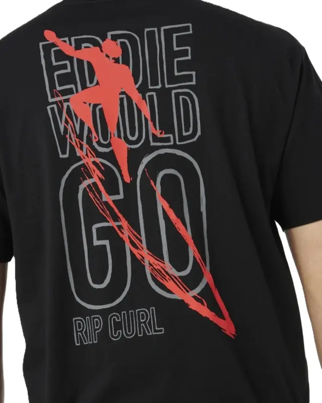CAMISETA RIP CURL EDDIE WOULD GO PETRO BLACK