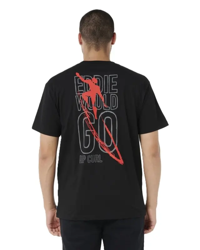 CAMISETA RIP CURL EDDIE WOULD GO PETRO BLACK