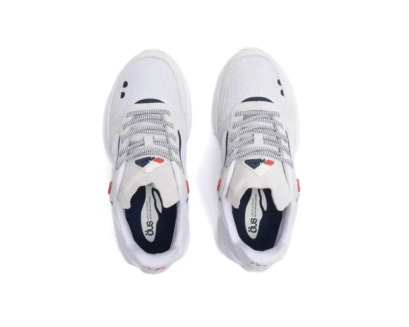 TENIS ÖUS HEVEA DOTS BRANCO AZUL LARANJA