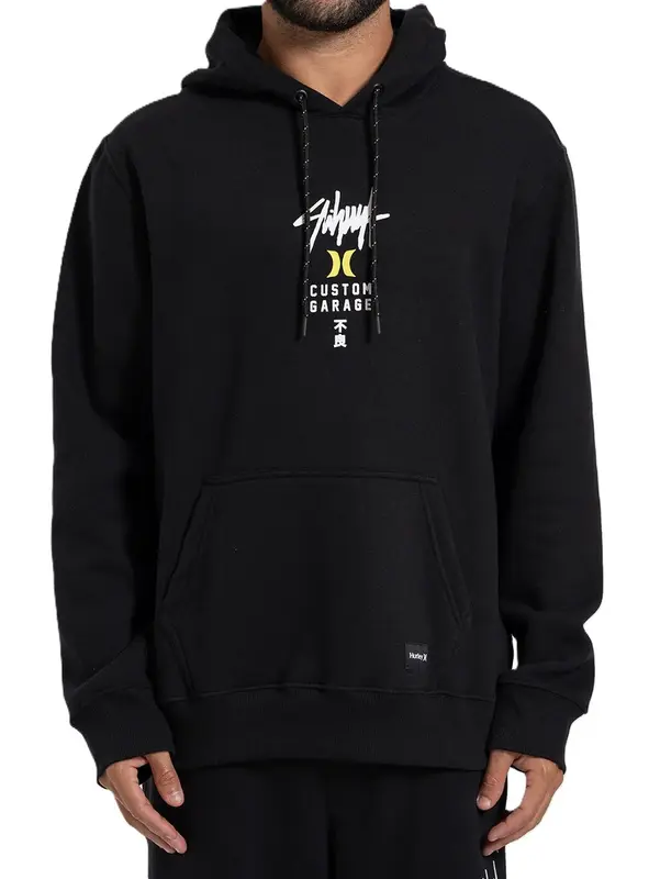 MOLETOM HURLEY X SHIBUYA SIGNATURE BLOCK PARTY PRETO