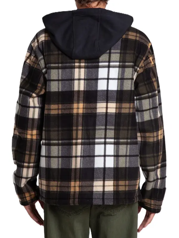 BLUSA HURLEY EASY RIDER HOODED SHERPA PRETO